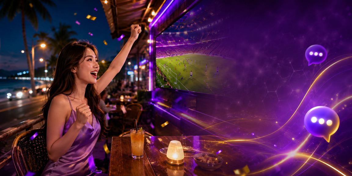 Quán cà phê tại khu vực ven biển Việt Nam nơi người trẻ theo dõi esports và đặt cược trực tuyến